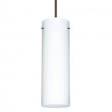 Besa Lighting 1XC-493007-BR-DIM010 - Besa Copa Pendant, Opal Matte, Bronze, 1x50W Halogen, 0-10V Dimming