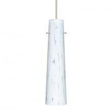 Besa Lighting 1XC-567419-SN-L - Besa Camino Pendant Satin Nickel Carrera 1x50W Halogen, 15Ft. Cord