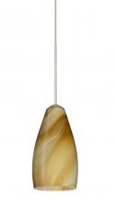 Besa Lighting 1XC-7198HN-SN - Besa Pendant Karli Satin Nickel Honey 1x50W Halogen