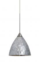 Besa Lighting 1XC-EVESS-LED-SN - Besa, Eve Cord Pendant, Stone Silver Foil, Satin Nickel Finish, 1x5W LED