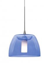  1XC-SPURBL-SN - Besa Spur Cord Pendant, Blue, Satin Nickel Finish, 1x35W Halogen