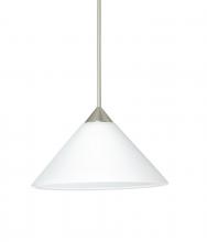 Besa Lighting 1XT-117607-LED-SN - Besa Pendant Kona Satin Nickel White 1x5W LED