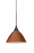 Besa Lighting 1XT-1743CH-LED-BR - Besa Pendant Domi Bronze Cherry 1x6W LED