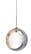 Besa Lighting 1XT-4293SS-LED-BR - Besa Pendant Pogo Bronze Silver/Inner Silver 1x5W LED