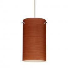 Besa Lighting 1XT-4404CH-SN-277-DIM010 - Besa Stilo 7 Pendant Satin Nickel Cherry 1x50W Halogen, 277V, 0-10V Dimming