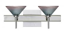 Besa Lighting 2SW-117691-CR-SQ - Besa Wall With SQ Canopy Kona Chrome Bi-Color 2x40W G9