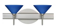 Besa Lighting 2SW-282484-SN - Besa Wall Kona Satin Nickel Blue Starpoint 2x40W G9