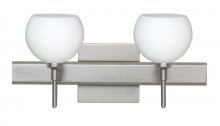 Besa Lighting 2SW-565807-SN-SQ - Besa Wall With SQ Canopy Palla 5 Satin Nickel Opal Matte 2x40W G9