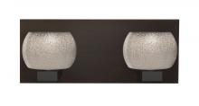 Besa Lighting 2WF-KENOSM-BR - Besa, Keno Vanity, Smoke Sand, Bronze Finish, 2x60W Halogen