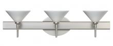 Besa Lighting 3SW-282453-SN - Besa Wall Kona Satin Nickel White Starpoint 3x40W G9