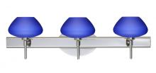 Besa Lighting 3SW-541087-LED-CR - Besa Wall Peri Chrome Blue Matte 3x5W LED