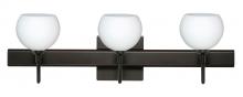 Besa Lighting 3SW-565807-BR-SQ - Besa Wall With SQ Canopy Palla 5 Bronze Opal Matte 3x40W G9