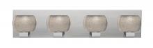 Besa Lighting 4WF-KENOSM-SN - Besa, Keno Vanity, Smoke Sand, Satin Nickel Finish, 4x60W Halogen