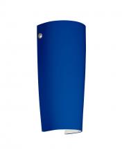 Besa Lighting 7041CM-SN - Besa Wall Tomas Satin Nickel Cobalt Blue Matte 1x75W Medium Base