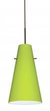 Besa Lighting J-412435-BR - Besa Cierro Pendant For Multiport Canopy Bronze Chartreuse 1x100W Medium Base