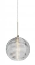 Besa Lighting J-461600-SN - Besa Kristall 8 Pendant For Multiport Canopy Satin Nickel Clear 1x75W Medium Base