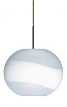 Besa Lighting J-477699-BR - Besa Pendant For Multiport Canopy Luna Bronze Opal Frost 1x100W Medium Base