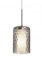 Besa Lighting J-ESASM-LED-SN - Besa, Esa Cord Pendant For Multiport Canopy, Smoke, Satin Nickel Finish, 1x5W LED