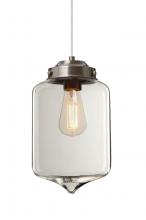 Besa Lighting J-OLINCL-EDIL-SN - Besa Olin Pendant For Multiport Canopy Satin Nickel Clear 1x4W LED Filament