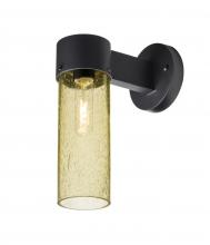 Besa Lighting JUNI10GD-WALL-BK - Besa, Juni 10 Outdoor Sconce, Gold Bubble, Black Finish, 1x60W Medium Base