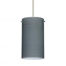 Besa Lighting RXP-4404TN-LED-SN-L - Besa Stilo 7 Pendant Titan Satin Nickel 1x5W LED, 15Ft. Cord