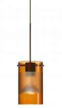 Besa Lighting RXP-6524EG-BR - Besa Pendant Scope Bronze Armagnac/Frost 1x50W Halogen Mr16