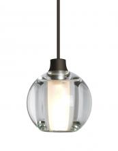 Besa Lighting RXP-BOCA5CL-BR - Besa, Boca 5 Cord Pendant, Clear, Bronze Finish, 1x35W Halogen