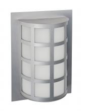 Besa Lighting SCALA13-WA-SL - Besa Outdoor Scala 13 Silver White Acrylic 1x60W A19