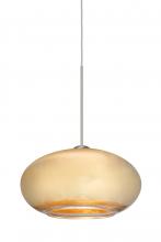 Besa Lighting X-2492GF-LED-SN - Besa Pendant For Multiport Canopy Brio 7 Satin Nickel Gold Foil 1x5W LED