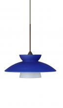 Besa Lighting X-271823-BR - Besa Pendant For Multiport Canopy Trilo 7 Bronze Blue Matte 1x50W Halogen