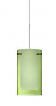 Besa Lighting X-L44007-LED-SN - Besa Pendant For Multiport Canopy Pahu 4 Satin Nickel Transparent Olive/Opal 1x5W LED