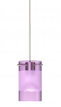 Besa Lighting XP-6524EA-SN - Besa Pendant Scope Satin Nickel Amethyst/Frost 1x50W Halogen Mr16