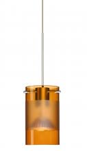 Besa Lighting XP-6524EG-SN - Besa Pendant Scope Satin Nickel Armagnac/Frost 1x50W Halogen Mr16