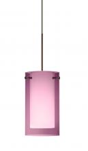 Besa Lighting XP-A44007-BR - Besa Pendant Pahu 4 Bronze Transparent Amethyst/Opal 1x35W Halogen