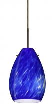 Besa Lighting 1BC-171386-HAL-BR - Besa Pera 6 Pendant Bronze Blue Cloud 1x40W Halogen