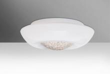 Besa Lighting GLEEM16CLC-LED - Besa, Gleem 16 Ceiling, Opal Glossy/Clear, 1x28W LED