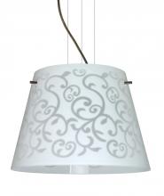 Besa Lighting 1KV-4340WD-LED-BR - Besa Amelia 15 LED Pendant 1KV White Damask Bronze 3x11W LED