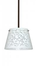 Besa Lighting 1TT-4393WD-BR - Besa Stem Pendant Amelia 12 Bronze White Damask 1x100W A19