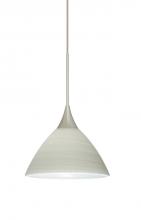 Besa Lighting 1XP-1743KR-SN - Besa Pendant Domi Satin Nickel Chalk 1x50W Halogen