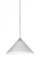 Besa Lighting 1XP-282453-SN - Besa Pendant Kona Satin Nickel White Starpoint 1x50W Halogen