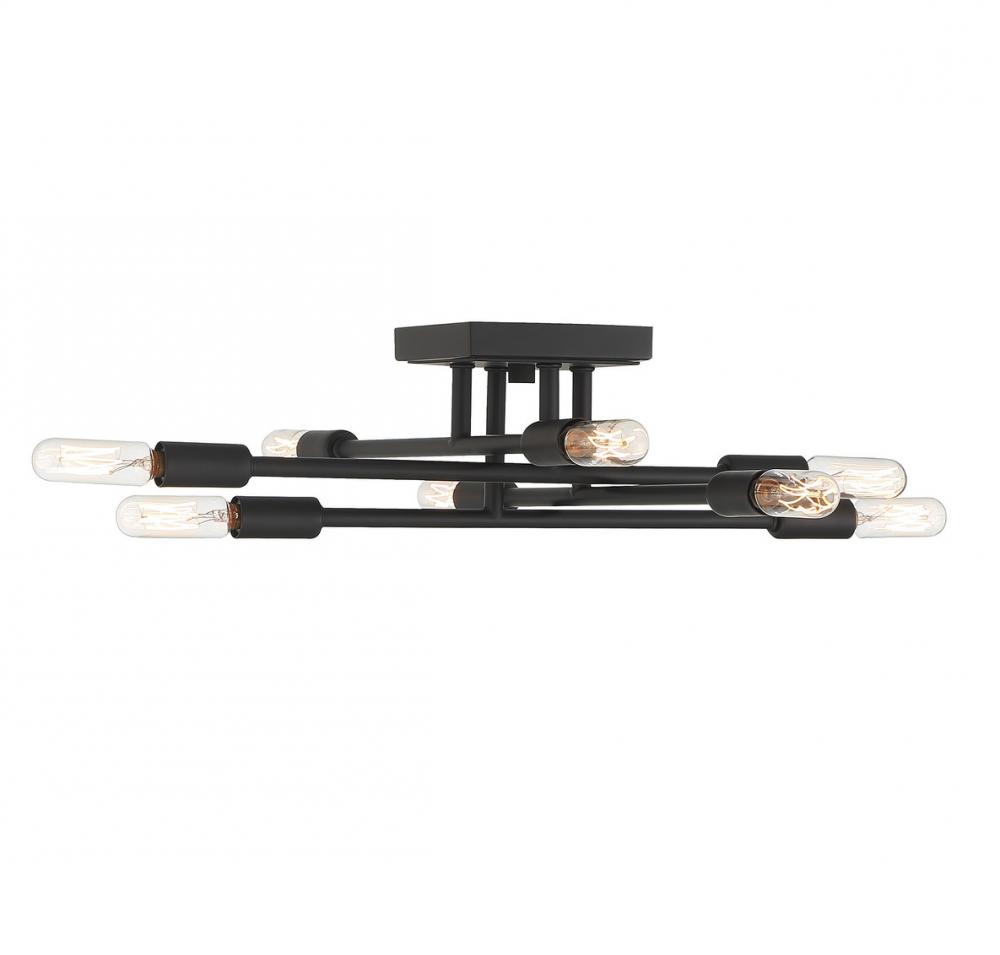 Lyrique 8-Light Ceiling Light in Matte Black