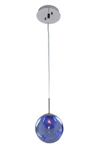 Kalco 309510CH/SAPPH - Meteor 1 Light Mini Pendant