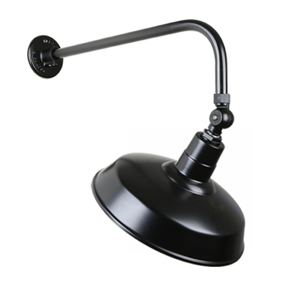 18" Gooseneck Light Warehouse Shade, QSNB-13 Arm, Swivel Knuckle Accessory