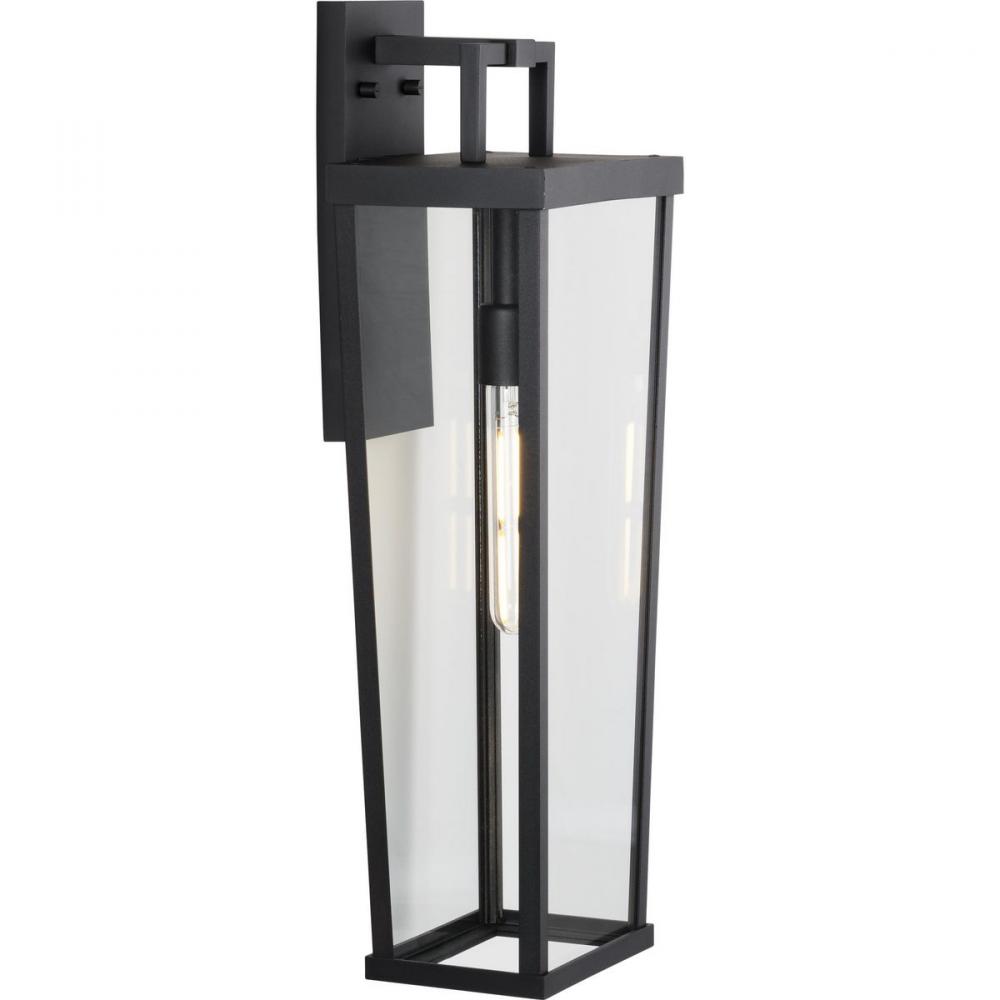 Tryon Collection One-Light Large Black New Traditional Outdoor Wall Lantern