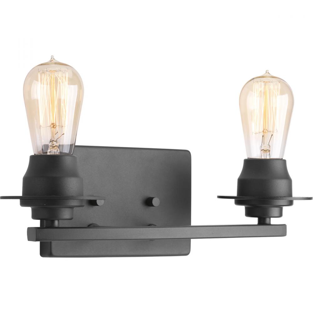 Debut Collection Two-Light Graphite Farmhouse Bath Vanity Light