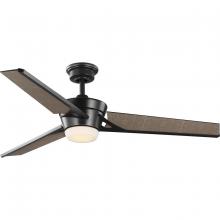 Progress P250072-108-30 - Kasota Collection 56" Three-Blade Tan Linen/Oil Rubbed Bronze Indoor/Outdoor LED DC Motor Modern