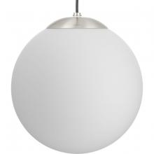 Progress P500463-009 - Atwell Collection Brushed Nickel and Opal Glass Globe Large Hanging Pendant Light