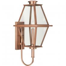 Progress P560348-169 - Bradshaw Collection One-Light Antique Copper Clear Glass Transitional Medium Outdoor Wall Lantern