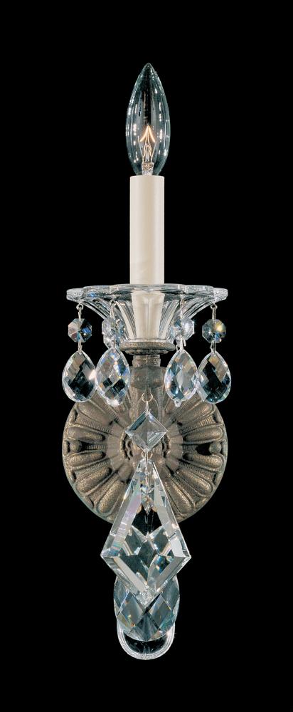 La Scala 1 Light 120V Wall Sconce in Heirloom Gold with Clear Radiance Crystal