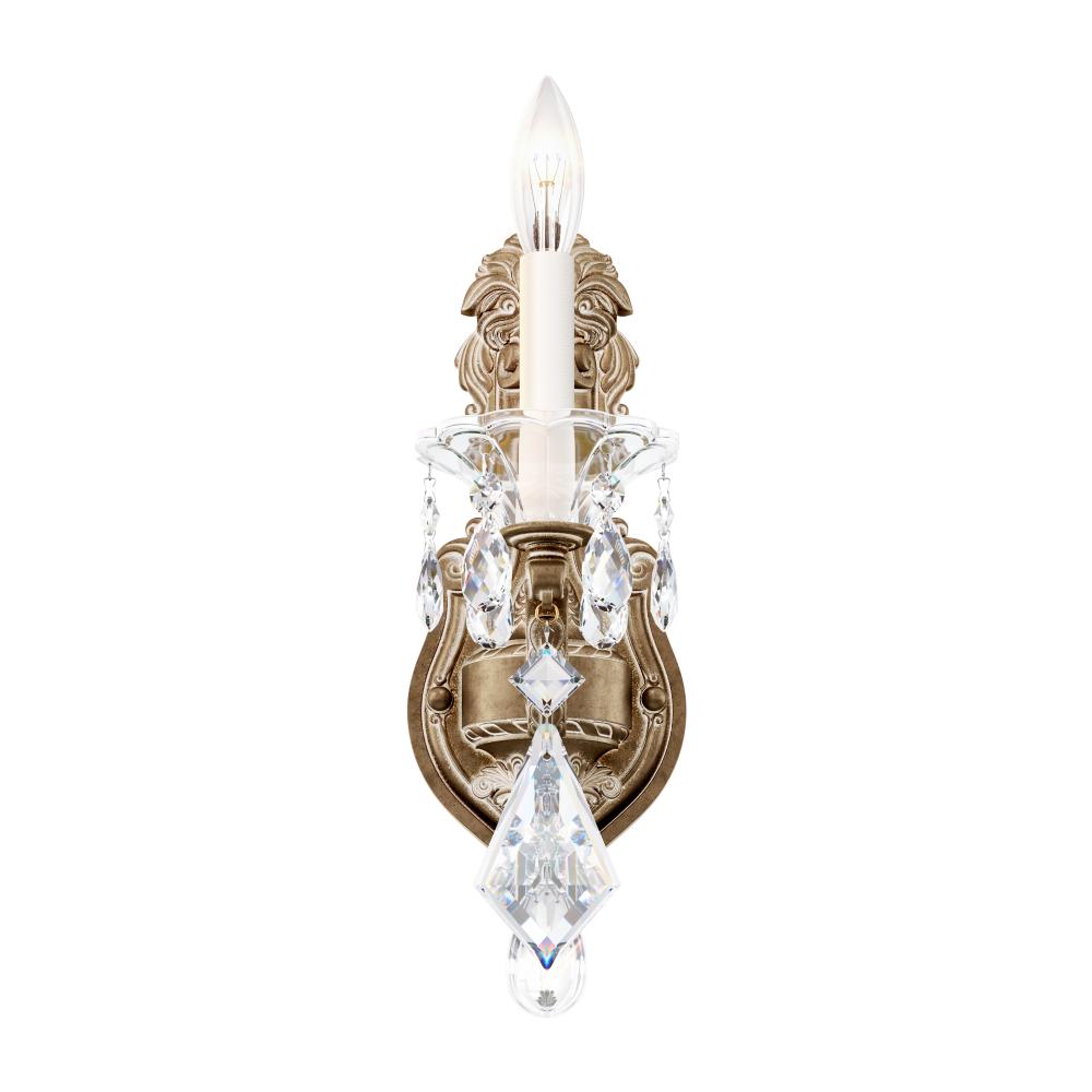 La Scala 1 Light 120V Wall Sconce in Heirloom Gold with Heritage Handcut Crystal